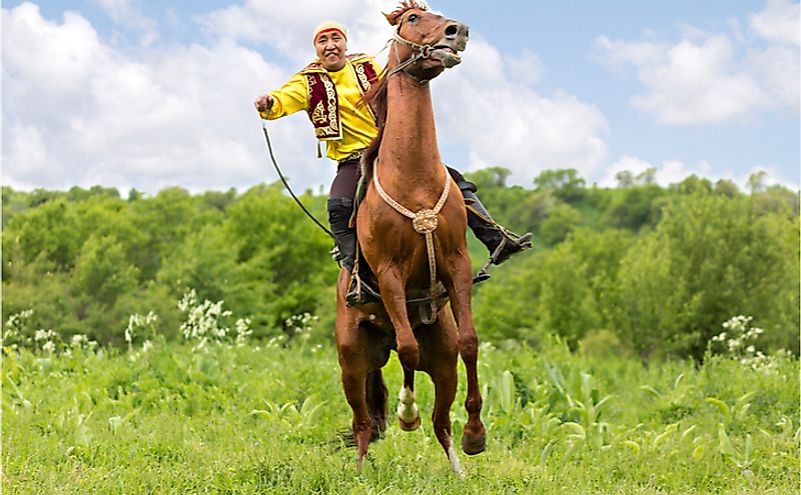 Horses are integral to the culture of Kazakhstan. Editorial credit: MehmetO / Shutterstock.com