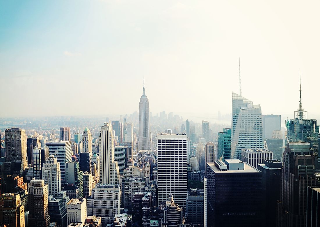 The skyline of New York. 