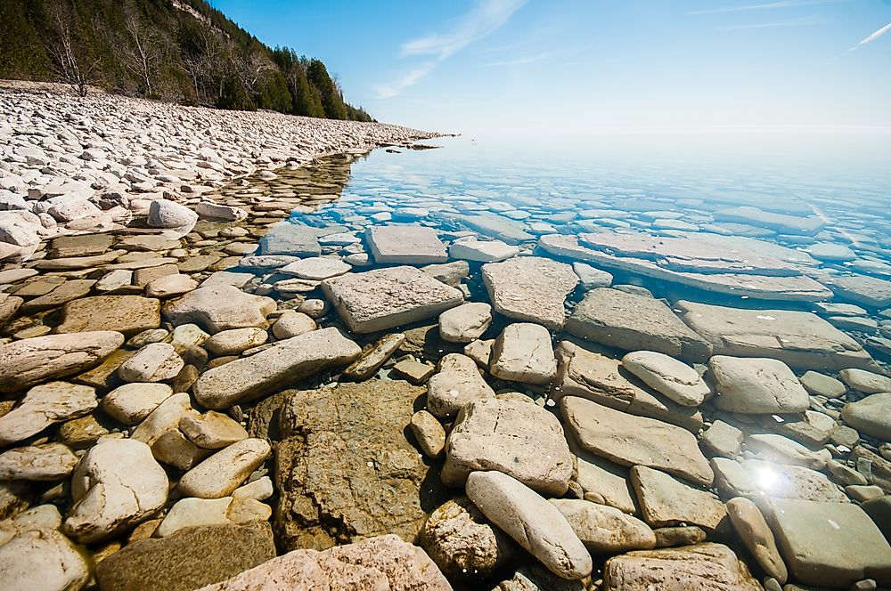 Rocky shoreline of Georgian Bay Islands National Park. 