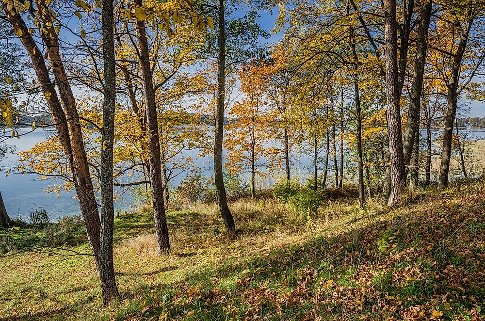 The picturesque landscape of Trakai National Park, Lithuania. 