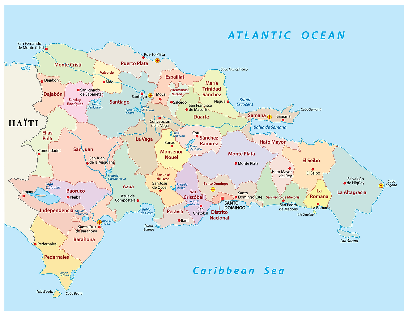 Provinces Of Dominican Republic Map