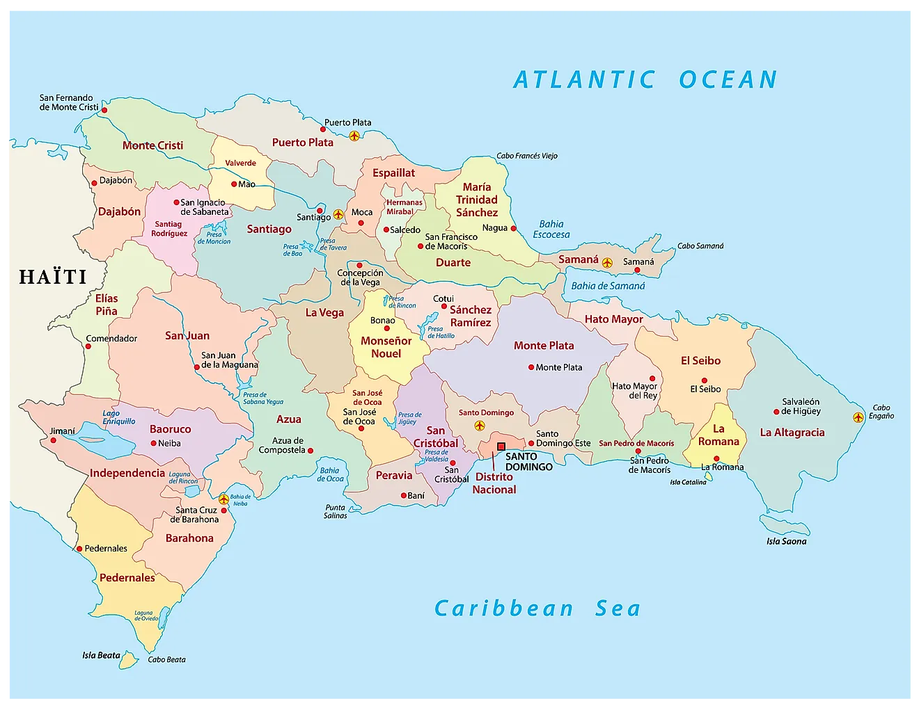 Provinces Of Dominican Republic Map