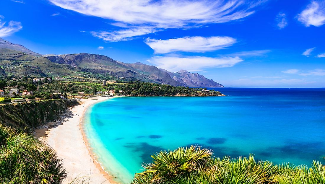A beach in Sicily. 