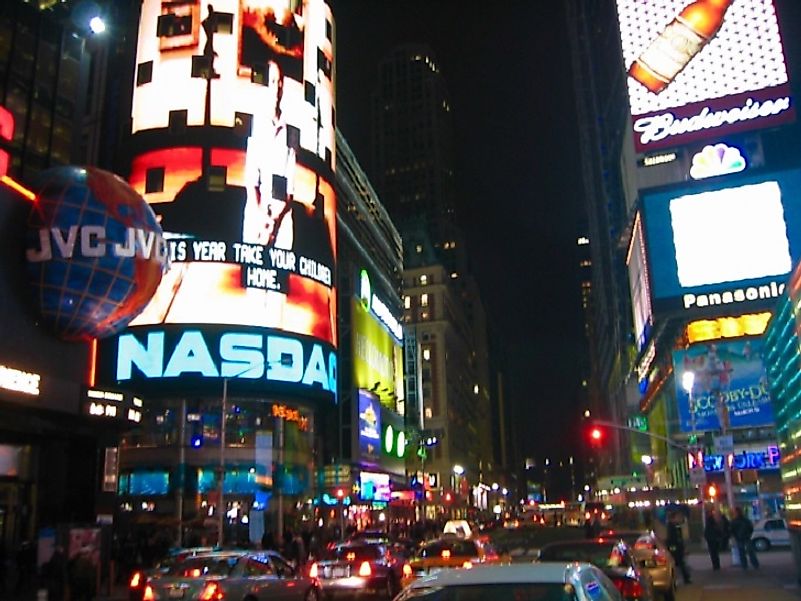 In Times Square, the hustle and bustle lasts all 'round the clock.