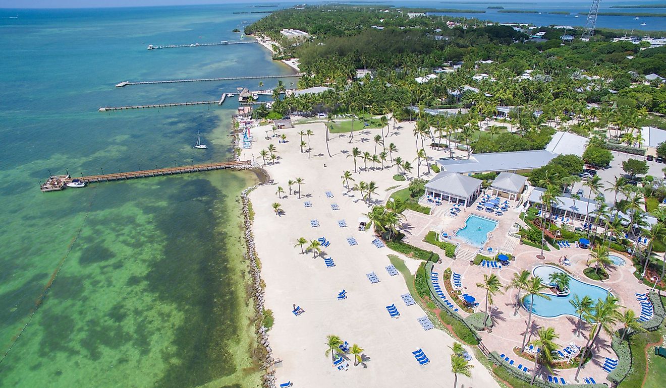 The charming town and beaches of Islamorada, Florida.