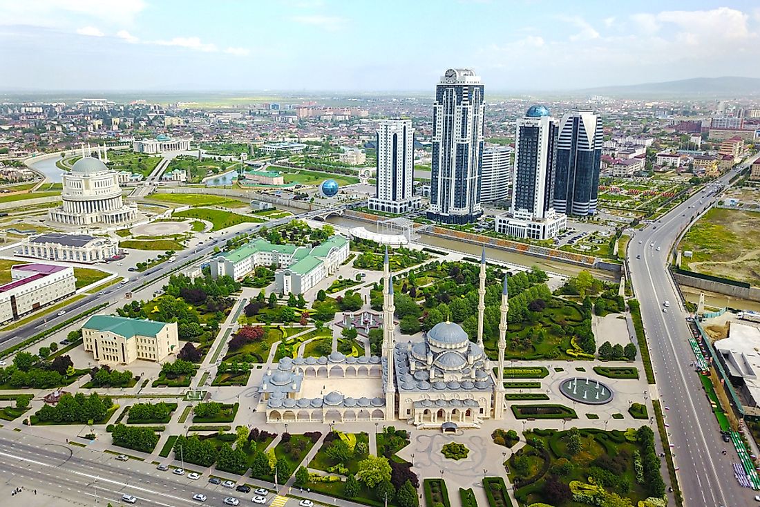 Grozny, the capital city of Chechnya. 