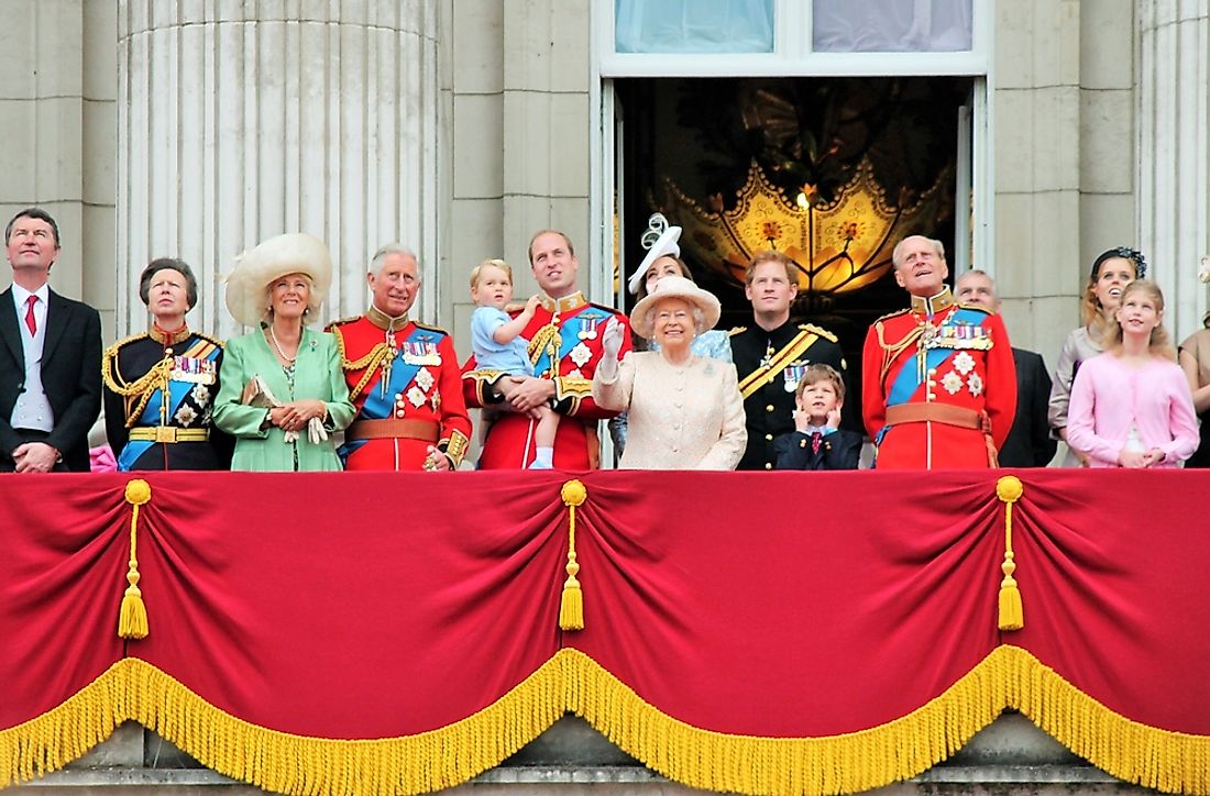 The royal family photographed outside of Buckingham Palace. Editorial credit: Lorna Roberts / Shutterstock.com.