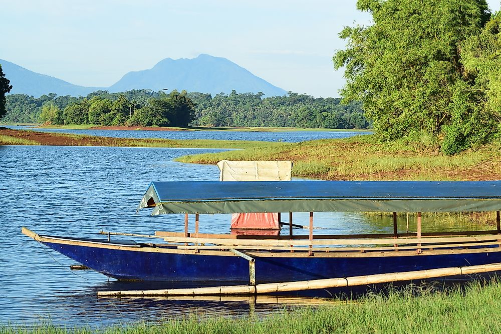 Mount Banahaw in the background. 