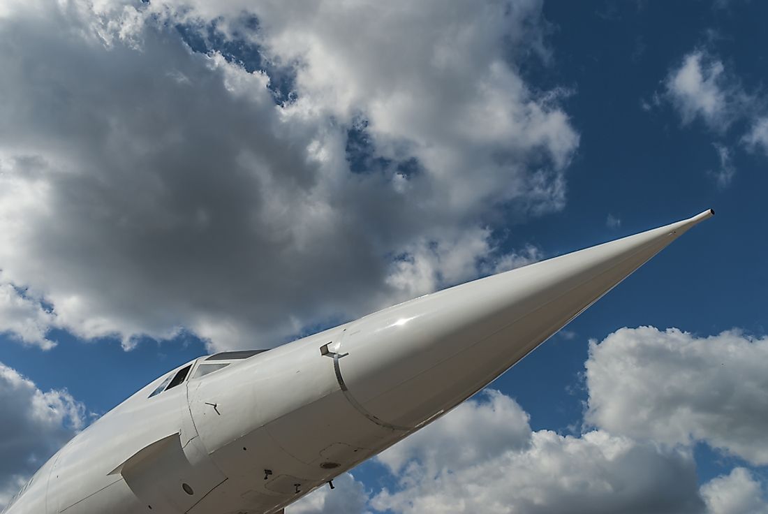 Concorde airplanes, now defunct, were once believed to be the aircraft of the future. 