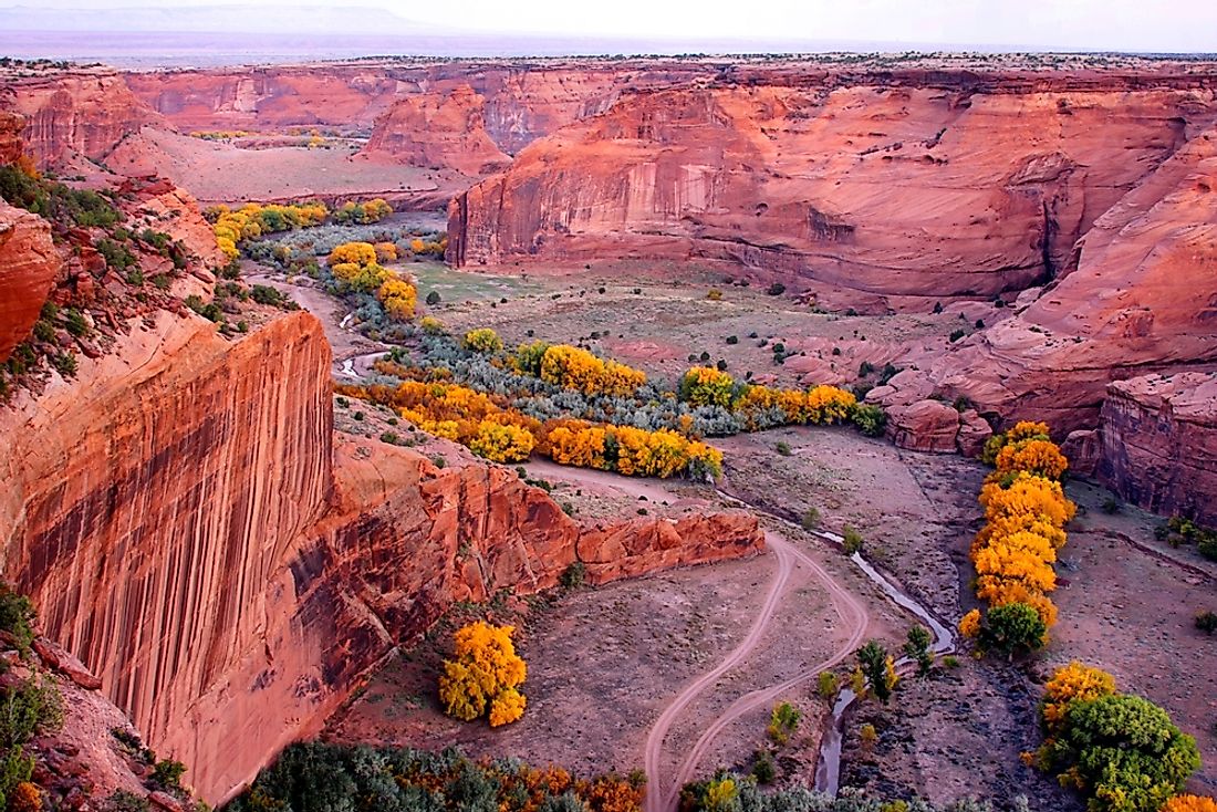 Canyon de Chelly translates to Canyon of Canyon. 