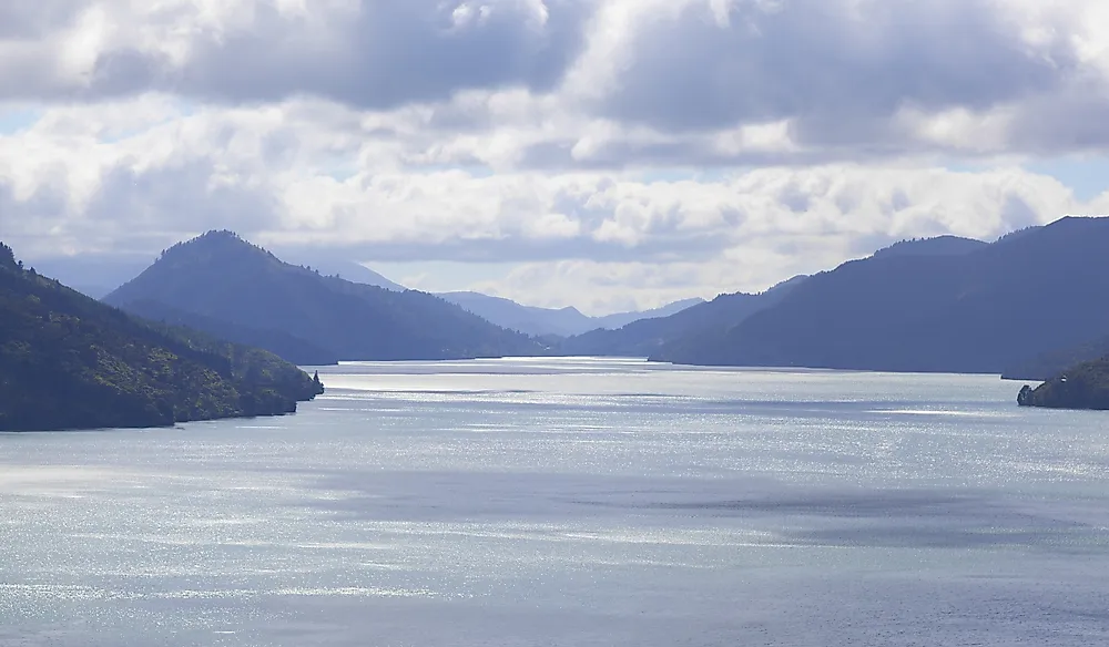 The Cook Strait sits between New Zealand's North and South Islands.