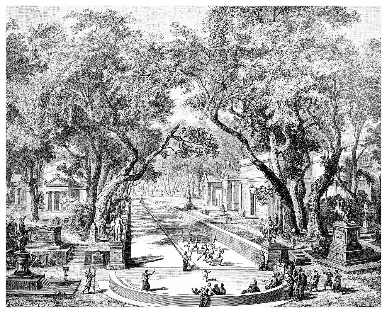 Illustration showing the ancient city of Sparta.