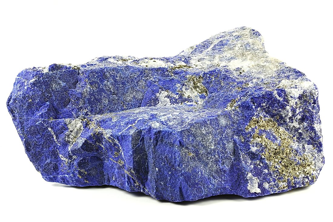 Lapis, a mineral found in Afghanistan. 