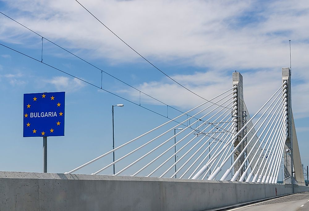 A bridge crossing into Bulgaria. 