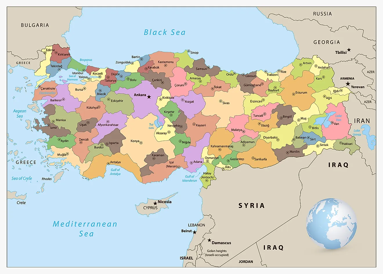 Capital Of Turkey Map