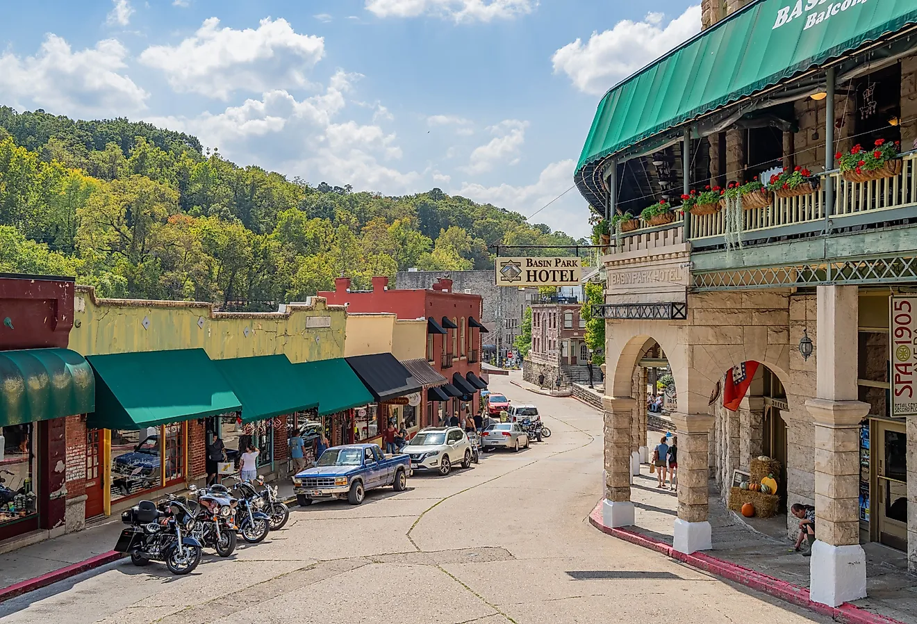 Downtown Eureka Springs, Arkansas. Image credit Kit Leong via Shutterstock