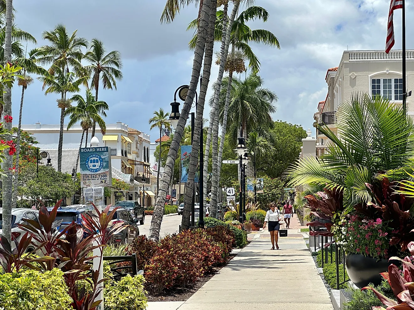 The vibrant downtown area of Naples, Florida. Editorial credit: Paulm1993 / Shutterstock.com.