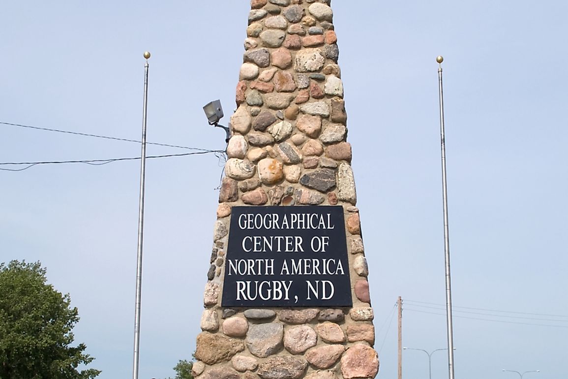 Rugby, ND erected a monument in 1931 to mark the town's status as the geographic center of North America. 