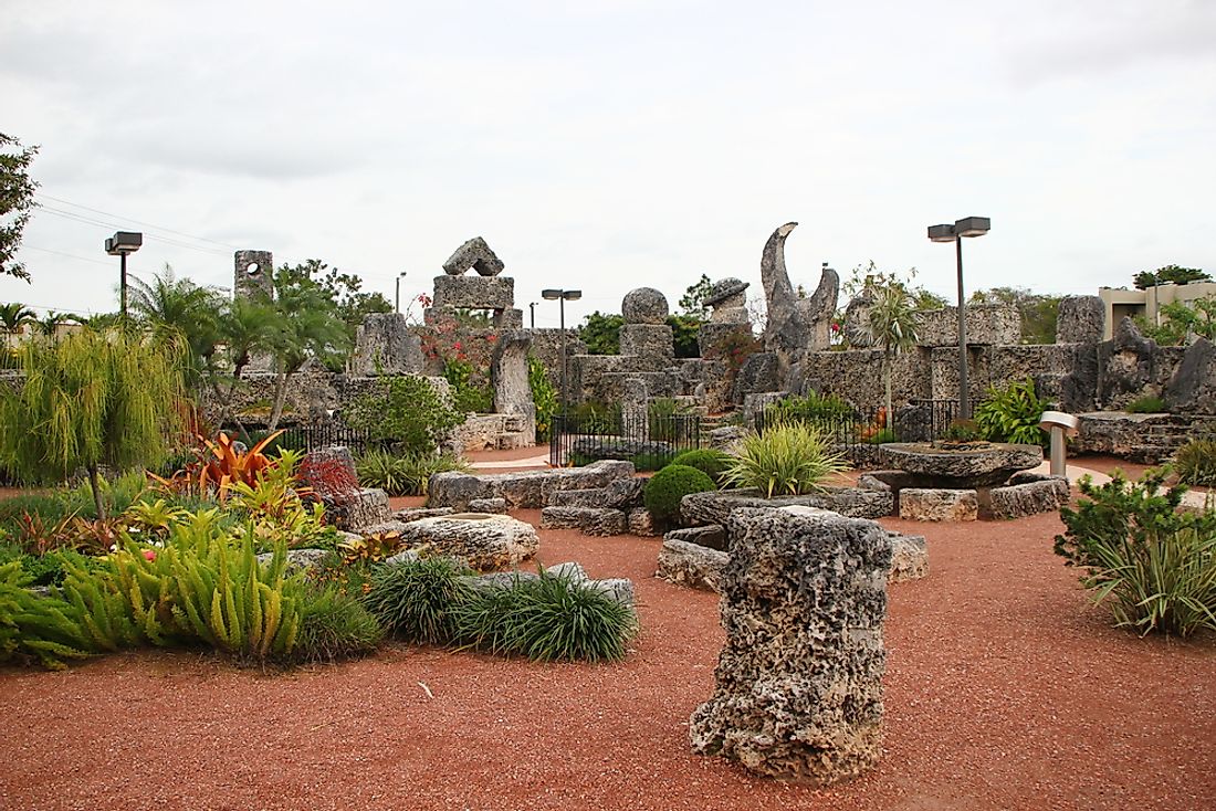 A view of the Coral Castle homestead. 