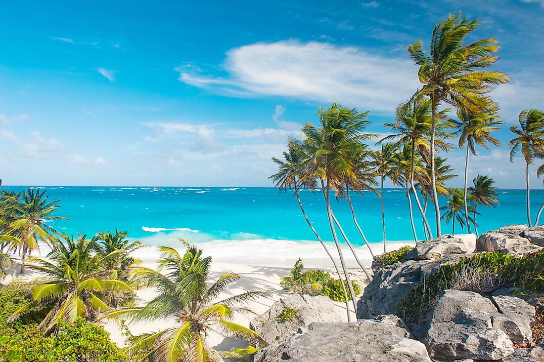 Bottom Bay, one of the most famous beaches in Barbados. 