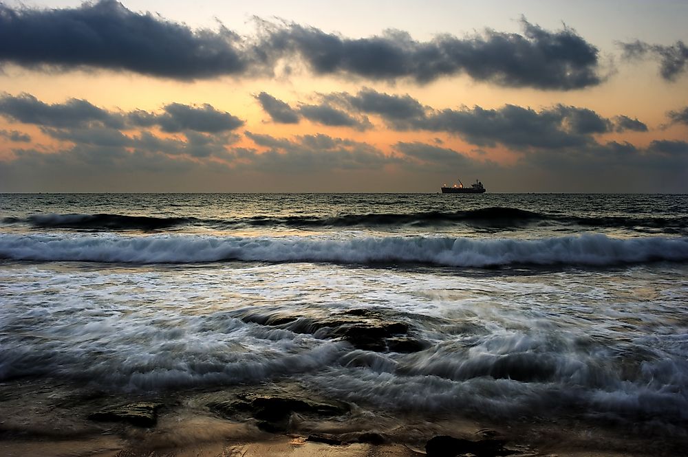 The Mediterranean coast at Ashkelon. 