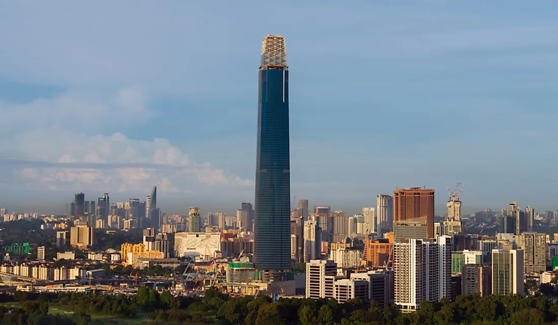 The Exchange 106 skyscraper in Kuala Lumpur, Malaysia.  Editorial credit: shaifulzamri / Shutterstock.com