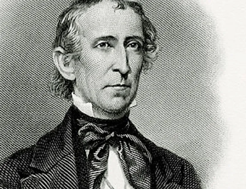 Un retrato de John Tyler mientras se desempeñaba en la oficina del presidente de los Estados Unidos.