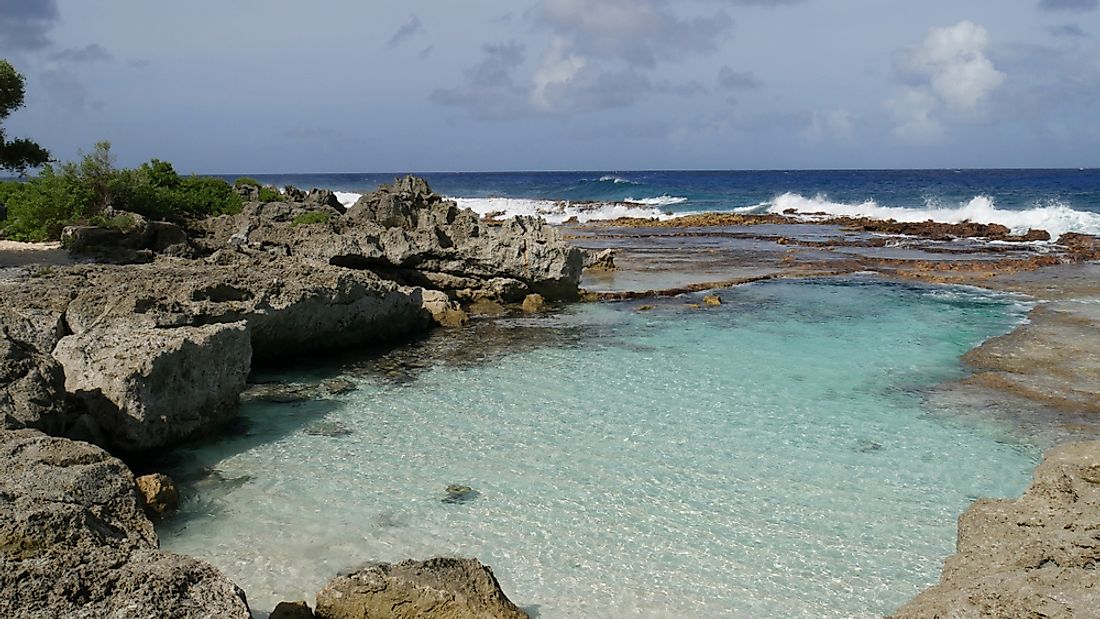 A swimming hole on Northern Mariana Islands. 