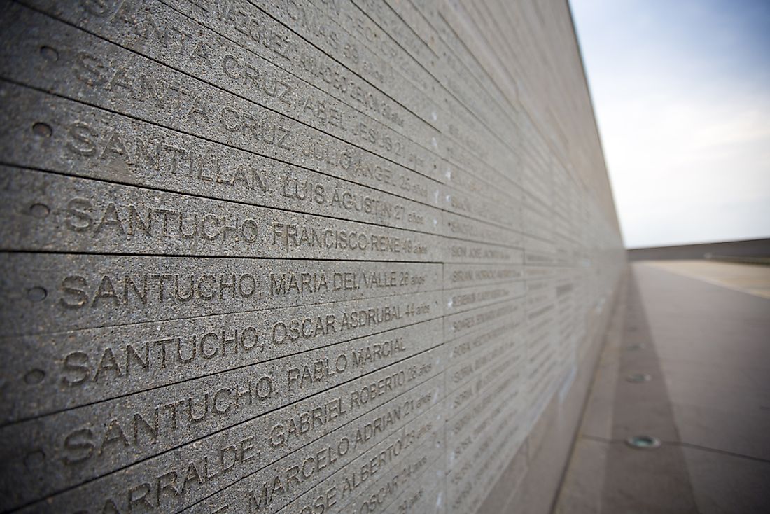 Memorial monument at the Parque de la Memoria  (Memory Park) in Buenos Aires.  Editorial credit: Michel Piccaya / Shutterstock.com