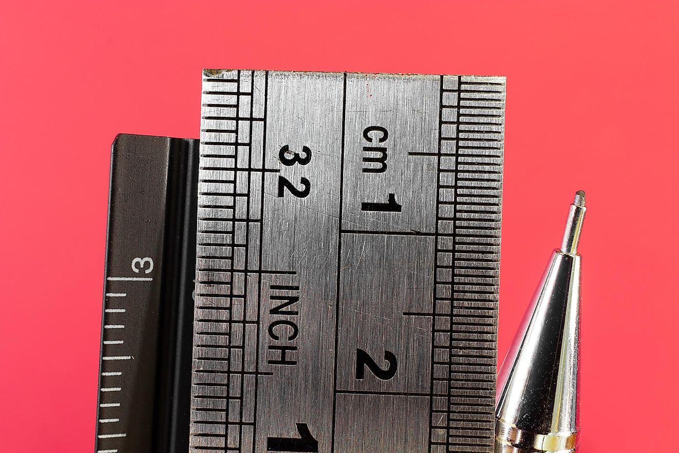 High quality steel technical drawing tools with different measuring scales.