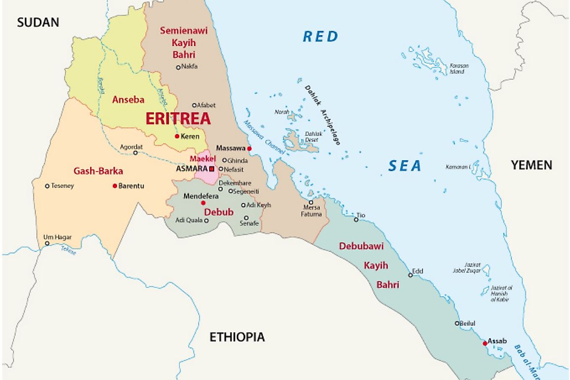 The Dahlak Archipelago off the coast of Eritrea. 