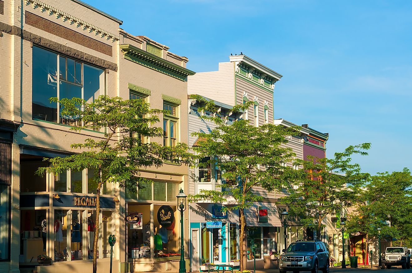 Petoskey's quaint and charming "Gaslight" business district, via Kenneth Sponsler / Shutterstock.com