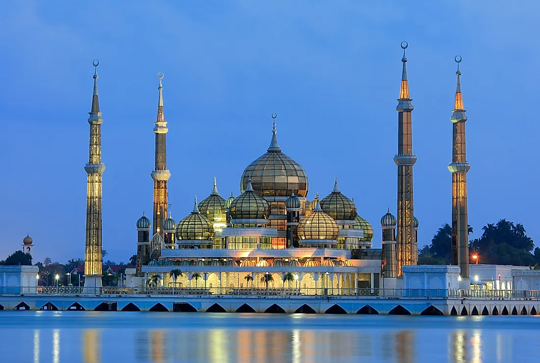 The glass Terengganu Mosque.