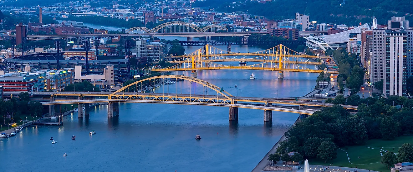 Pittsburgh holds the record for the most bridges in a single city in the world. Editorial credit: SNEHIT PHOTO / Shutterstock.com