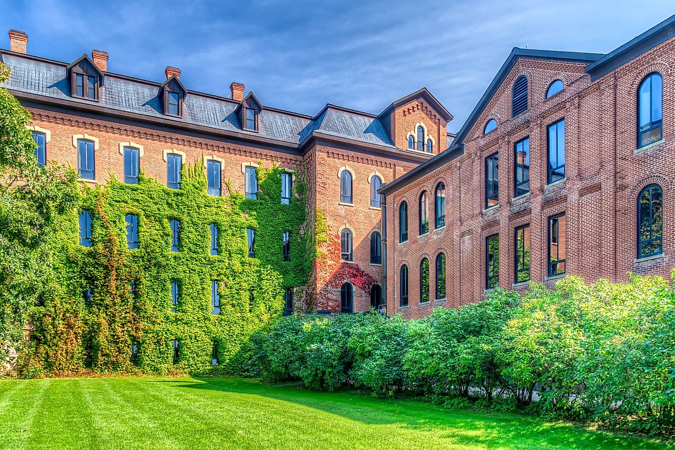 Saint Luke Hall on the campus of Saint John's University. (Editorial credit: Ken Wolter / Shutterstock.com) 