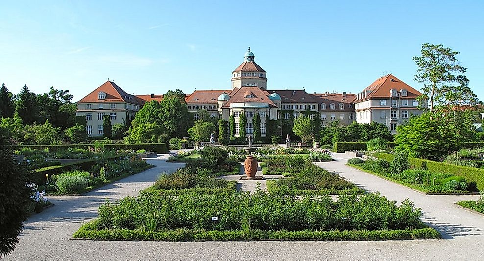 Botanical gardens on the Ludwig Maximilian University of Munich campus.