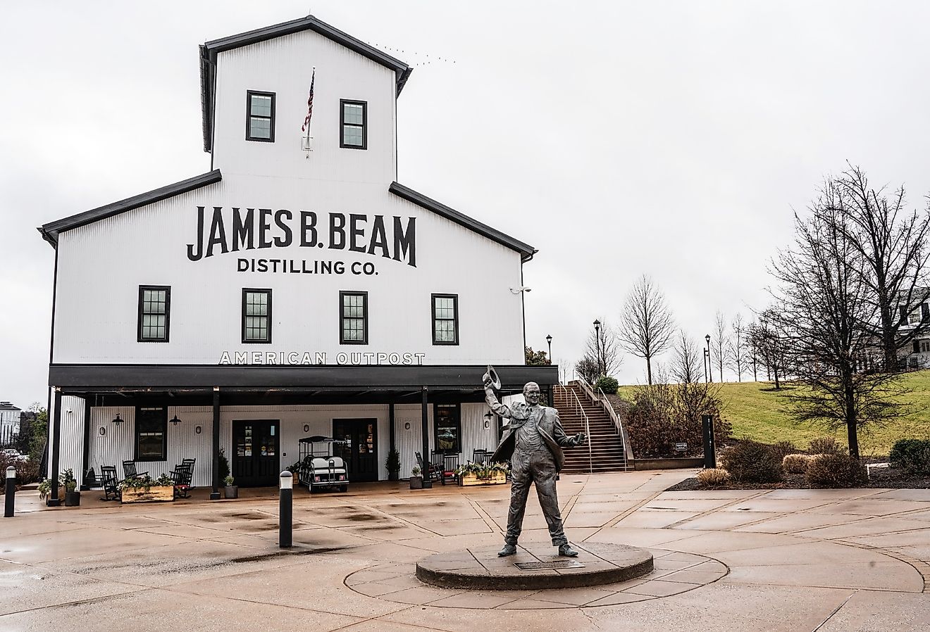 James B. Beam Bourbon Distillery in Clermont, Kentucky. Image credit Little Vignettes Photo via Shutterstock