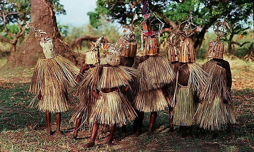 9- to 10-year-old boys of the waYao tribe participating in circumcision and initiation rites.