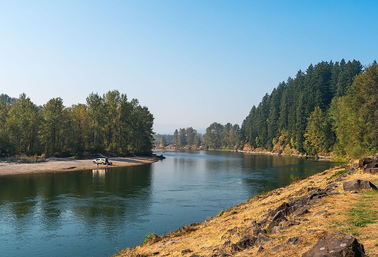 Cowsitz River in Castle Rock City, Washington State. 