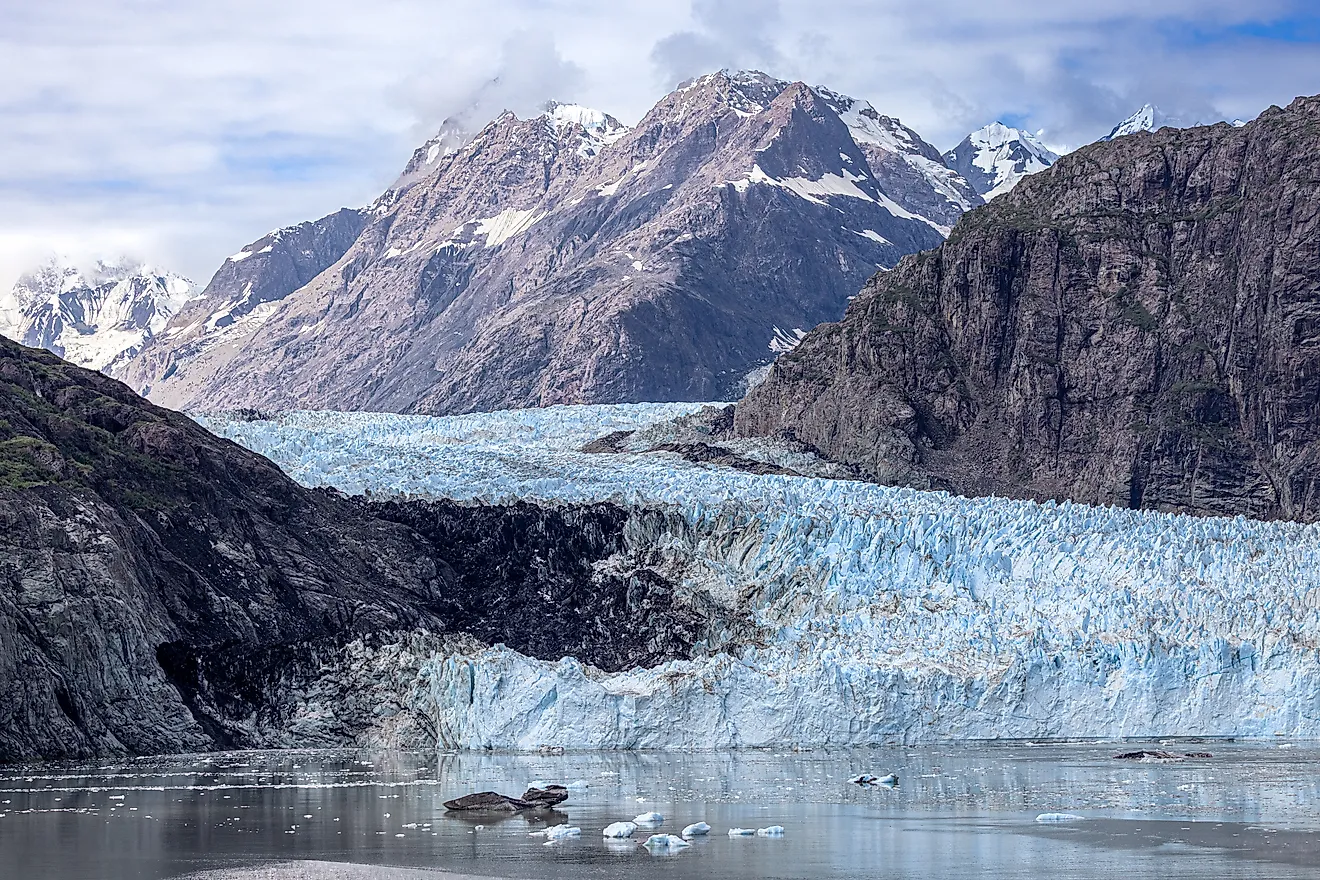 Glacier in Glacier Bay National Park. 