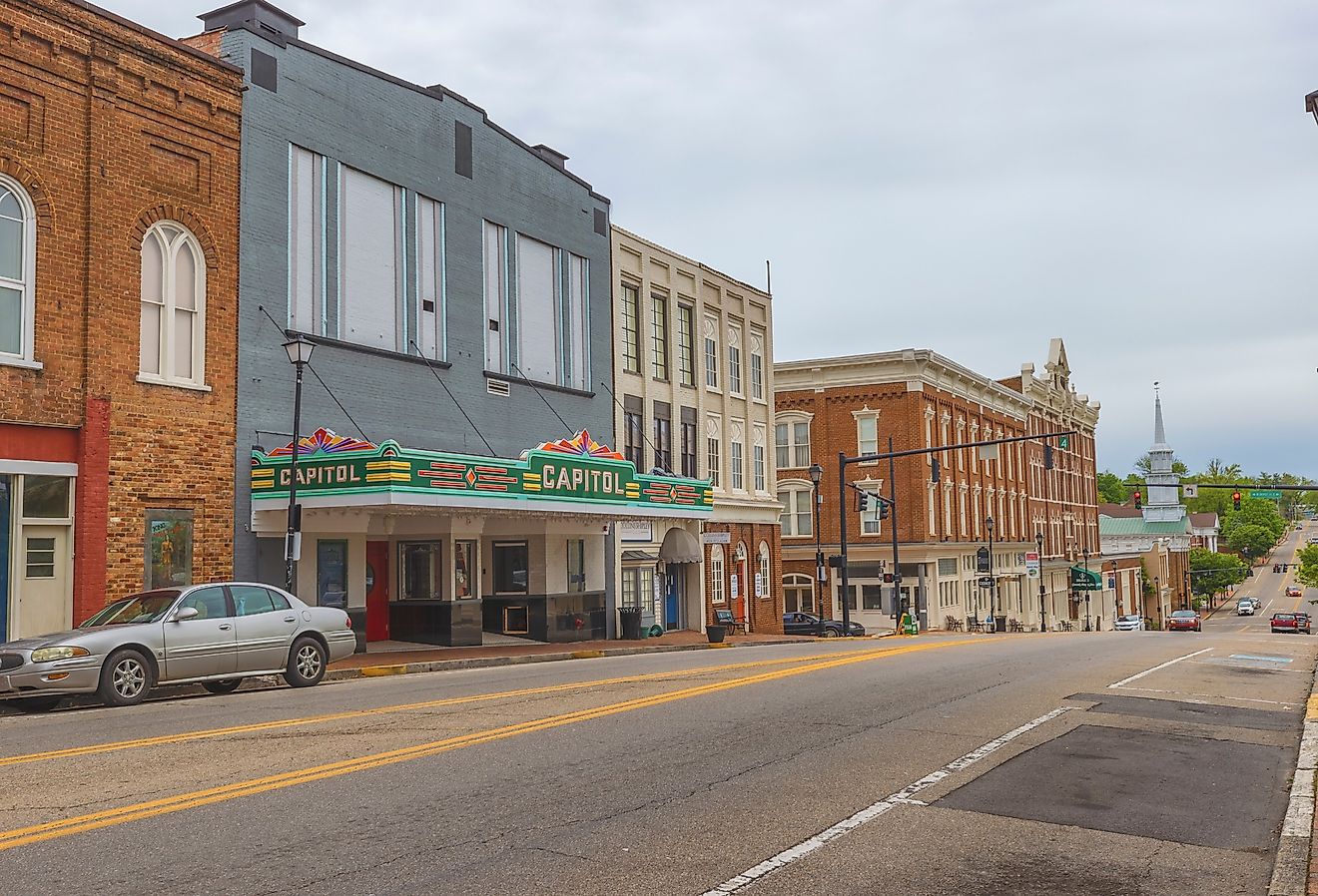 The historic district of Greeneville, Tennessee. Image credit Dee Browning via Shutterstock