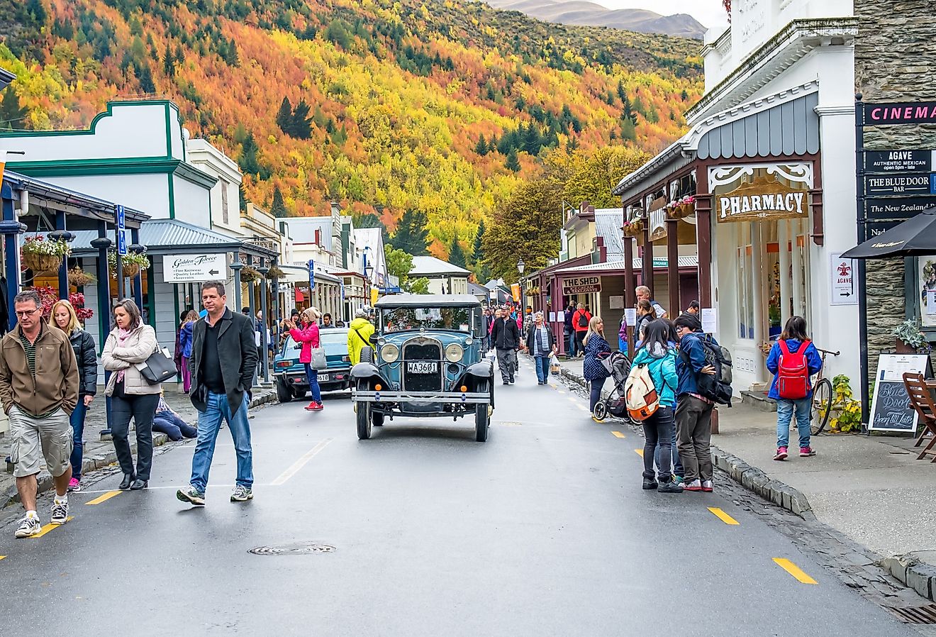 Arrowtown Autumn Festival on Buckingham Street, New Zealand. Image credit gracethang2 via Shutterstock.com