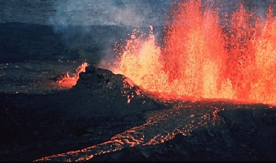 Volcanic activity dominated much of the earth's surface during the Hadean Eon. This is also when the Moon formed, and the earth began to cool significantly.