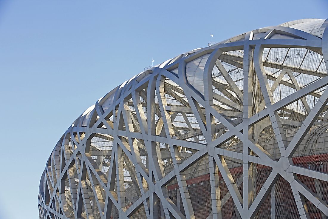 Beijing National Stadium, also known as the "bird's nest". 