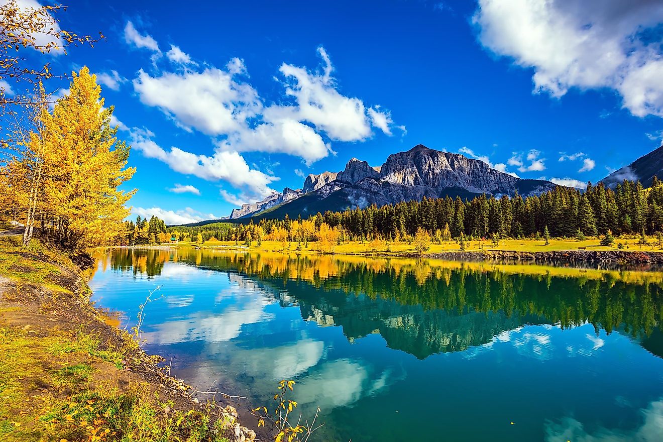 The town of Canmore, near Banff National Park in Alberta.