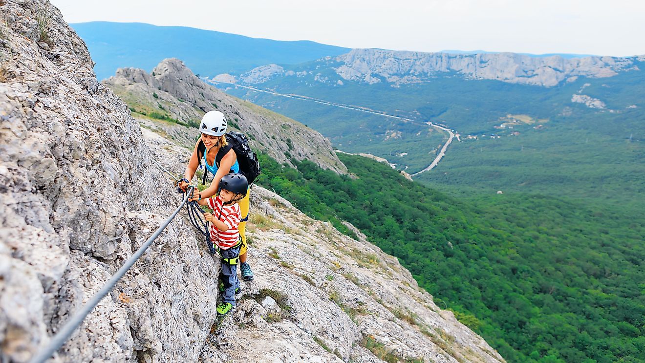 Climbing mountain