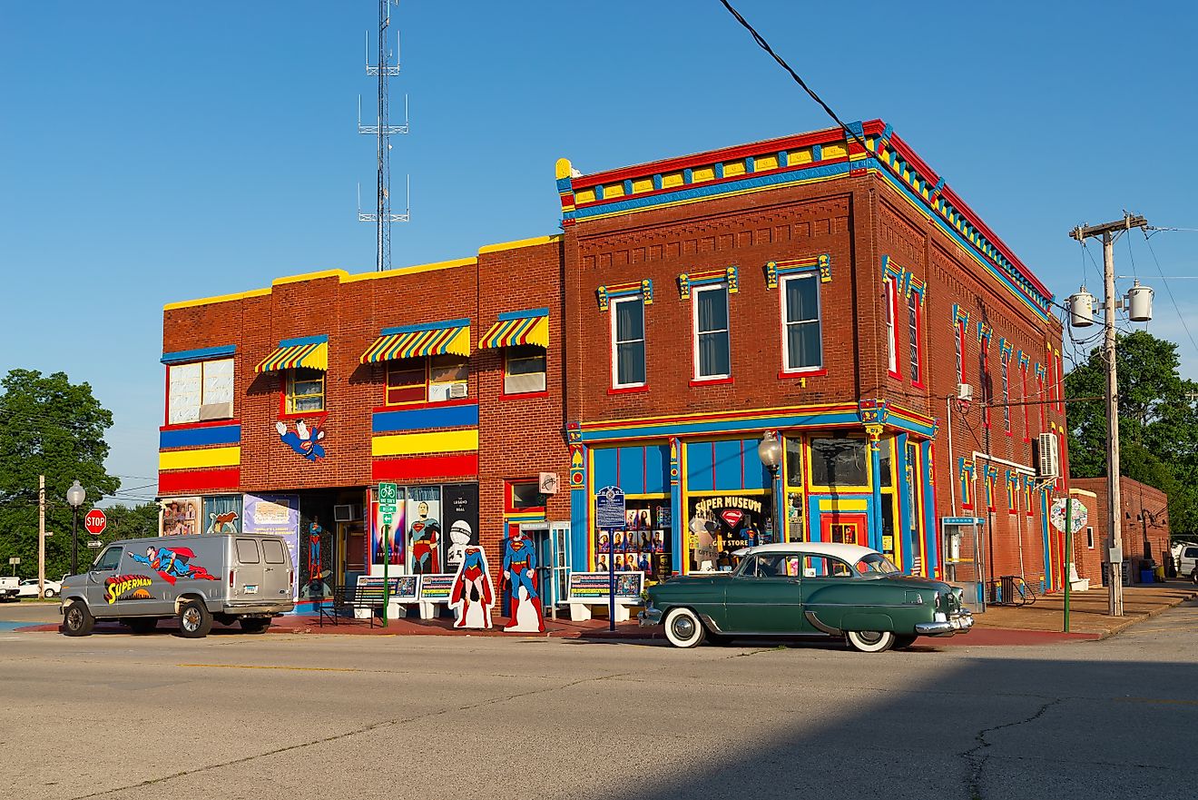 Exterior of The Super Museum in Metropolis, Illinois.