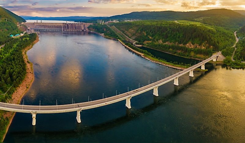 The Yenisei River in Russia. 