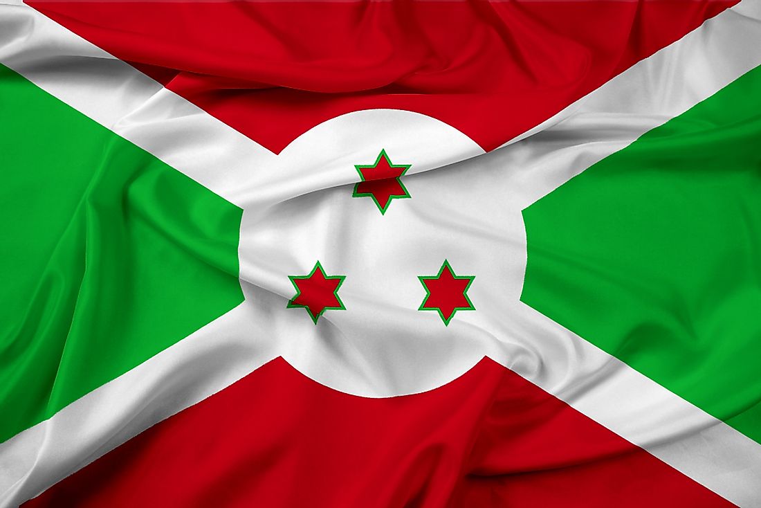 The flag of Burundi. 
