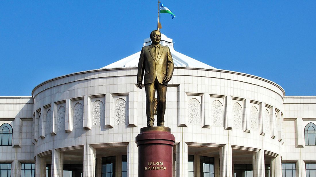Monument to the first president of Uzbekistan. Editorial credit: Feruz Malik / Shutterstock.com.